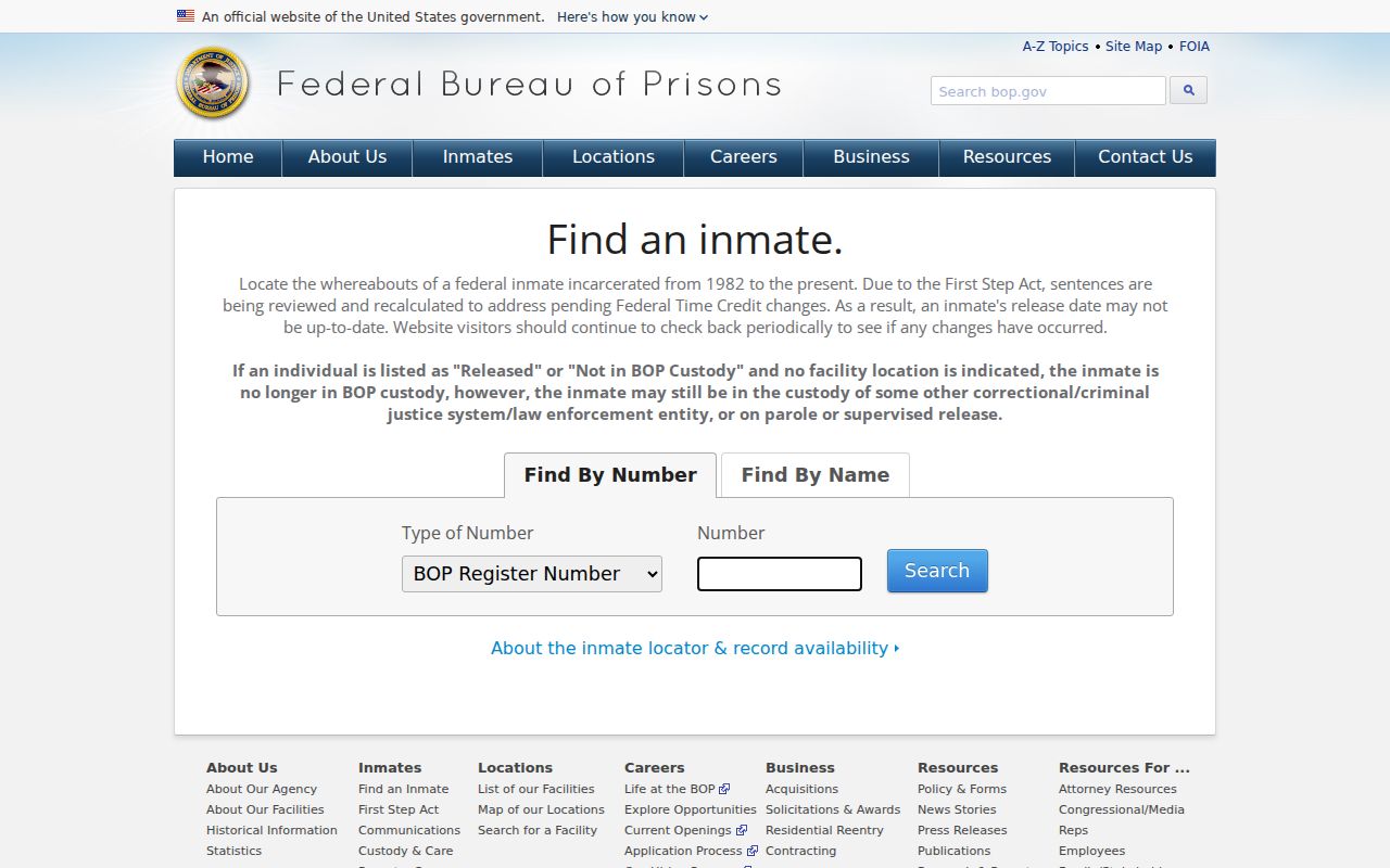 Federal inmate locator distinct from Hamilton County arrest search