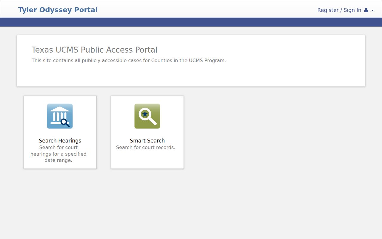 Hamilton County criminal court case search in the Tyler UCM portal